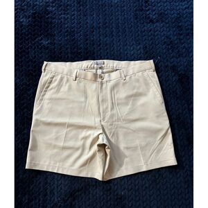 Peter Millar Mens Crown Sport Shorts Beige ‎ Performance Golf Chino Size 38
